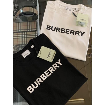 Burberry 經典字母logo款 短袖T恤上衣黑白二色