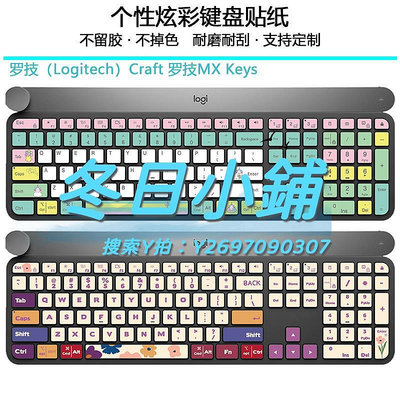 鍵盤膜適用于羅技Craft MX Keys鍵盤貼按鍵貼紙保護膜簡約個性