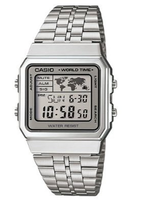 【萬錶行】CASIO 世界地圖復古風電子錶款 A500WA-7