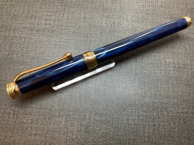 法國皮爾卡登Pierre Cardin藍色大理石紋鋼筆015(非萬寶龍西華百利金St Dupont)