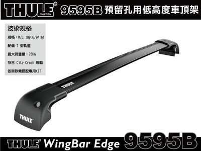 ||MyRack|| THULE WingBar Edge 9595B預留孔型車頂架(含KIT)
