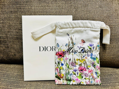 Dior 迪奧 MissDior絢麗繁花束口袋/迪奧巴亞德條紋束口袋/迪奧限量法式刺繡束口袋