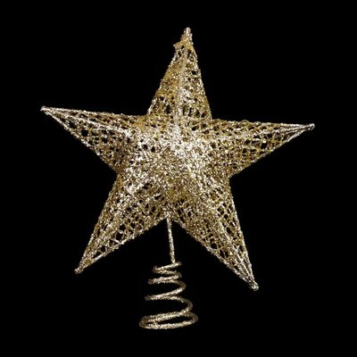 聖誕節聖誕樹裝飾 立體鏤空聖誕樹頂星 金蔥樹頂星