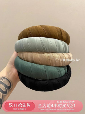 【HHBABY KR】韓國進口 小眾布藝纏繞海綿髮箍2023年氣質頭箍髮卡