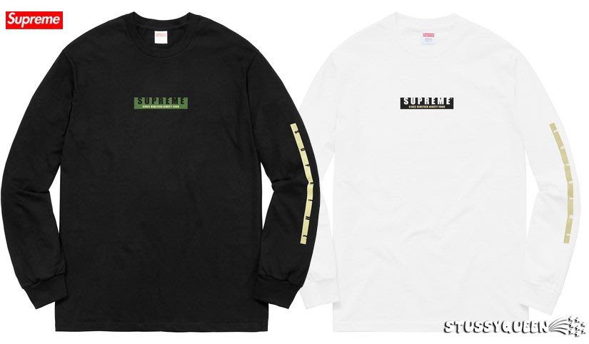 【超搶手】全新正品2018 FW秋冬首發Supreme 1994 LS Tee 字體