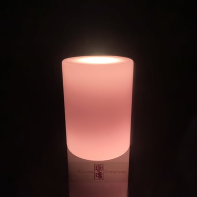 珈瑪-24小時LED蠟燭燈-大型*1粒(USB充電附電源線)-粉紅色LED純蠟蠟燭防水電子蠟燭燈供佛燈充電式蠟燭充電蠟燭