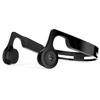 juhall【日本代購】 骨傳導耳機 藍牙V4.1耳機 無線運動耳機 內置麥克風 防汗iPhone 安卓-黑色