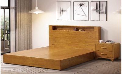 日式榻榻米儲物床現代簡約北歐板式床雙人床主臥矮床