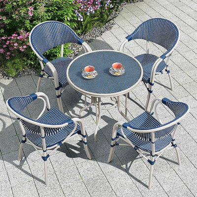 室外藤椅茶幾三件套庭院花園休閑椅子喝茶戶外組合桌椅套件