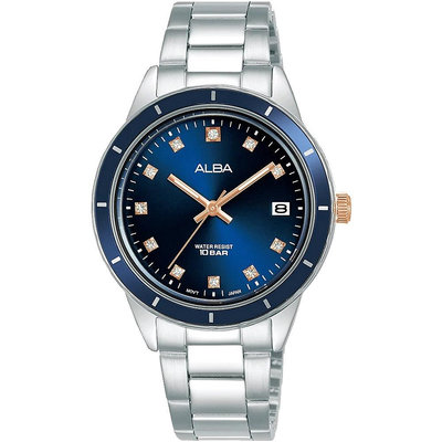 「官方授權」ALBA 雅柏 時尚優雅晶鑽女腕錶 34MM ( AG8M87X1 )