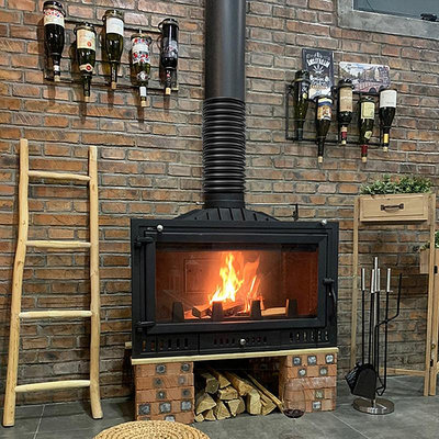 精品卡米奧壁爐真火燃木柴家用取暖器現代裝飾鑄鐵嵌入燒木柴自建別墅