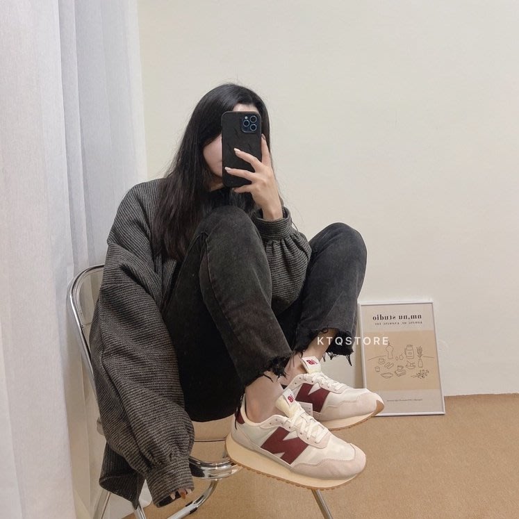 New Balance 237 NB237 奶白酒紅皮革白紅MS237SB | Yahoo奇摩拍賣