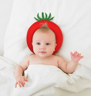 日本TeLasbaby可愛變身嬰兒枕頭 baby pillow (小番茄造型)