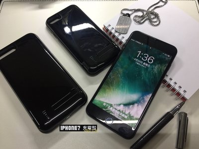 蘋果 7Puls / 6Plus 5.5吋 全包式 充電殼 曜石黑 支架  iPhone 背蓋 8200mah