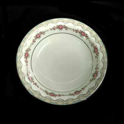 《NATE》1956年生產發行 早期日本製【Noritake GLENWOOD系列】玫瑰花圖案陶瓷小湯碗~小深盤,沙拉碗