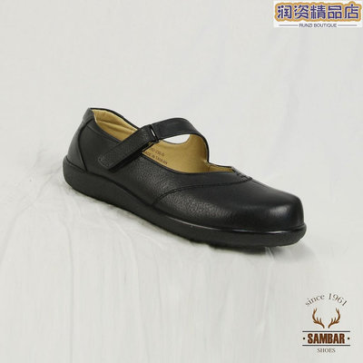 【潤資精品店】282 都會真皮娃娃鞋台灣製 手工真皮鞋 黑色22~24cmD楦