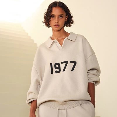 【熱賣精選】2022新款高街FOG復線1977POLO針織衫毛衣essentials情侶寬松潮流