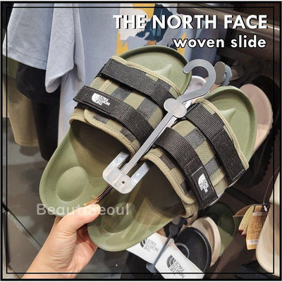韓國 The North Face 北臉 WOVEN SLIDE 魔鬼氈拖鞋(三色) 雙槓 雙