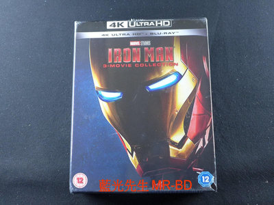 [藍光先生4K] 鋼鐵人 1-3 UHD+BD 六碟套裝版 Iron Man - 無中文字幕