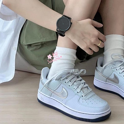 日本代購新款 Nike Air force 1 Low 灰色 銀勾 AF1 男女同款 休閒鞋 CT3839004