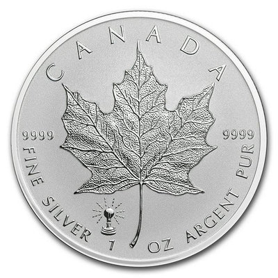 加拿大2018楓葉秘印愛迪生燈泡精制銀幣1盎司31.1 克純91945