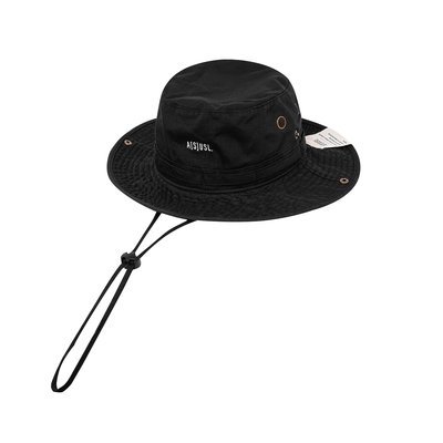 asusl SS22 RIPSTOP OVERSIZE BUCKET HAT-BLACK   抗撕裂布寬邊叢林帽-黑色