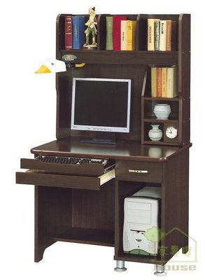 [ 家事達 ] OA-237-4 胡桃木色3尺電腦桌(整組) 書桌 辦公桌