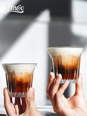 Bincoo咖啡杯高檔精致復古美式Dirty玻璃杯澳白杯意式濃縮拿鐵杯~小滿良造館
