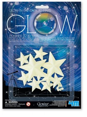 [木馬家]3D立體螢光星星【瑋恩書店】4M Glow 3D Stars 星星