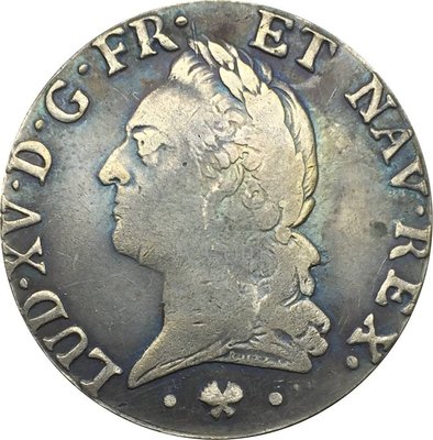 南風小舖~法國路易十五1774 鍍銀復制硬幣錢幣工藝品