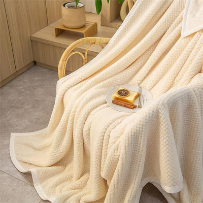 菠蘿絨毛毯空調毯毛巾被沙發毯小蓋毯子加厚床單午睡毯辦公室蓋被珊瑚絨毯法蘭絨毛毯