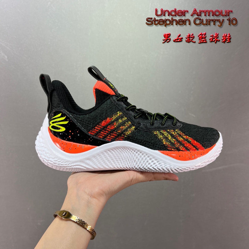 新款Under Armour Curry 10 籃球鞋男女款FLOW減震運動鞋低筒款