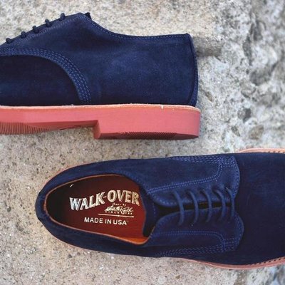 【MADE IN USA 】美國製 WALK-OVER 藍色麂皮Vibram大底手工綁帶時尚 皮鞋 休閒皮鞋US10.5