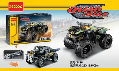 得高積木 3416 科技系列 迴力賽車 148pcs+ (可與3415合體)