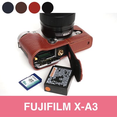 小馨小舖【TP Fujifilm X-A3 XA3 X-A5 XA5  開底真皮相機底座】 相機包 相機皮套 保護套
