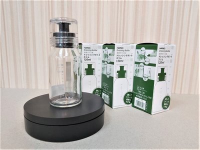 ==老棧咖啡==日本 HARIO 調味瓶 綠、黑 120ml DBS-120G 玻璃瓶 醬料瓶 耐熱玻璃 容量刻度 密封