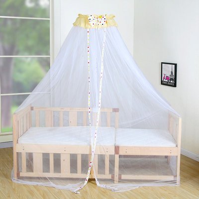 嬰兒床兒童床加密蚊帳帶支架全罩式通用新生寶寶防蚊罩落地可升降