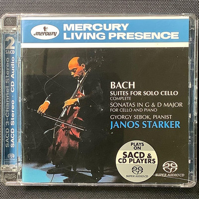 Bach巴哈-無伴奏大提琴組曲全集 2CD Starker史塔克/大提琴 2004年Mercury唱片港版SACD