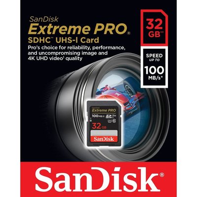 含稅附發票公司貨 SanDisk 32GB 100MB/s Extreme Pro SD SDXC U3 C10 V30