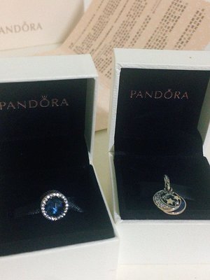 全新 免運 台灣專櫃正品 潘朵拉 pandora 璀璨深藍色 純銀 串飾 原價3280元 NO791725 附禮盒提袋