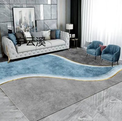 輕奢客廳地毯簡約現代沙發茶幾毯臥室床邊地墊網紅大面積滿鋪家