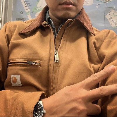【特價免運】Carhartt WIP Jacket 卡哈特底特律美式翻領棕色工裝拉鏈夾克外套