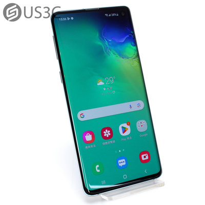【US3C-台南店】【一元起標】Samsung Galaxy S10 8G/128G SM-G973F 6.1吋 絢光綠 反向充電 超聲波指紋辨識 二手手機