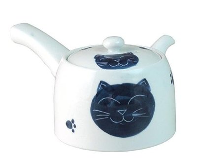 日本進口 日本製單柄側把壺 貓咪圖案造型茶壺 泡茶壺喝茶壺下午茶壺日式茶壺帯濾網茶具禮物 2579A