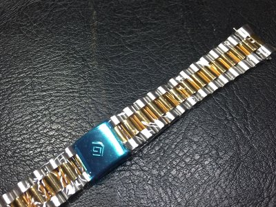 艾曼達精品~ 20mm中金實心不鏽鋼蠔式王者之風總統帶不鏽鋼單折扣替代同規格錶帶