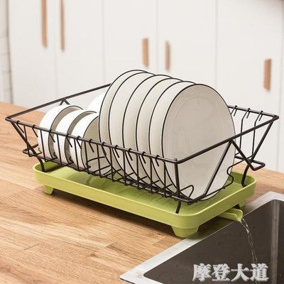 熱銷 單層水槽洗碗池瀝水架碗碟盤子架碗筷收納盒收納箱廚房置物架碗架--可開發票