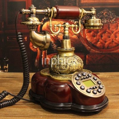 INPHIC-歐式座機電話 時尚復古電話機 田園座機家用電話機 辦公座機