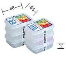 聯府 KEYWAY 長型巧麗密封盒(3入) 食物盒/保鮮盒 G503