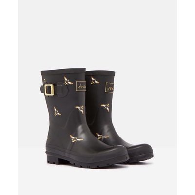 Miolla 英國品牌 Joules 黑底色可愛蜜蜂中筒雨靴/雨鞋