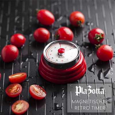 德國Plazotta磁貼設計廚房機械創意計時器 烘焙定時器提醒器鬧鐘